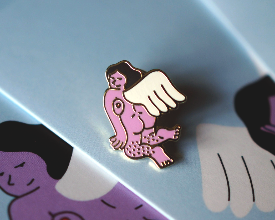 'Angels like you' Greeting Cards and Pin