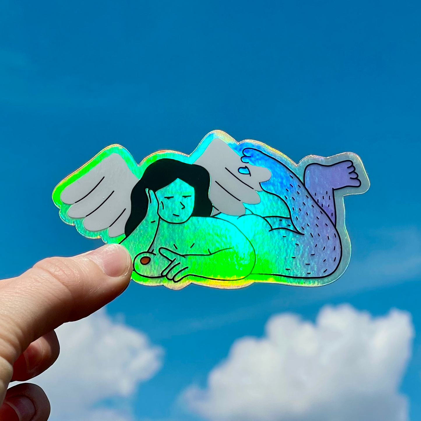 Angel Holographic Sticker