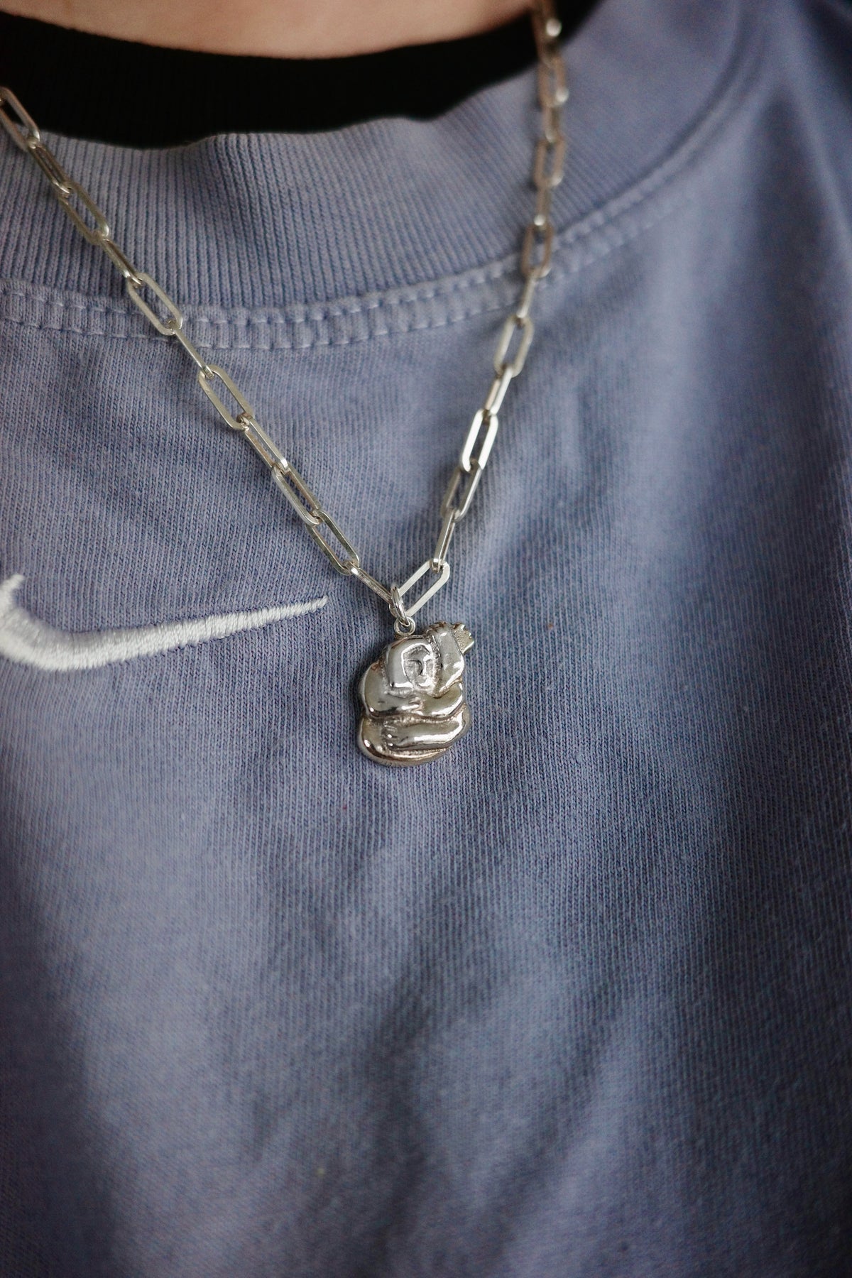 Cuddle Myself silver pendant