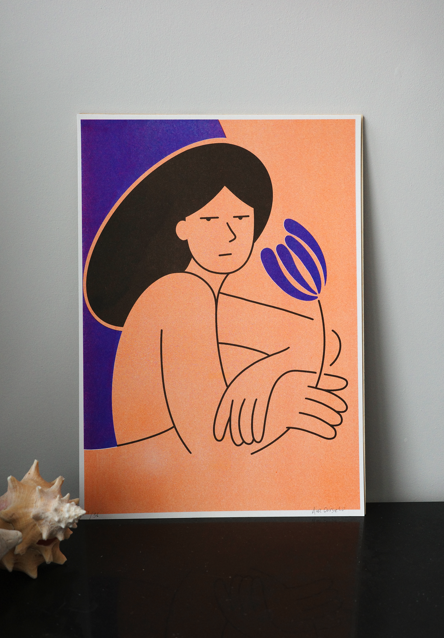 Signed and numbered risograph print by Ana Curbelo