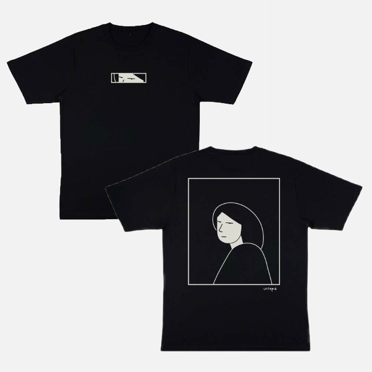Now Draw the Curtain T-Shirt - Black oversized heavy t-shirt