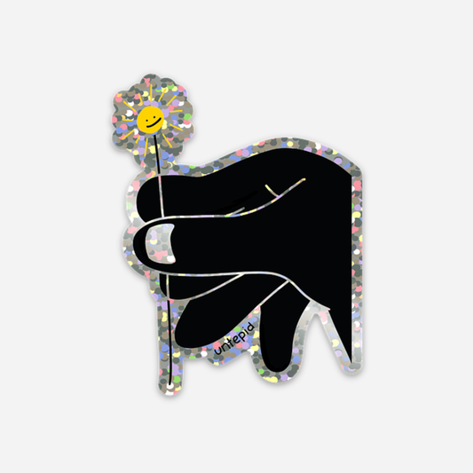 Happy Smile Glitter Sticker