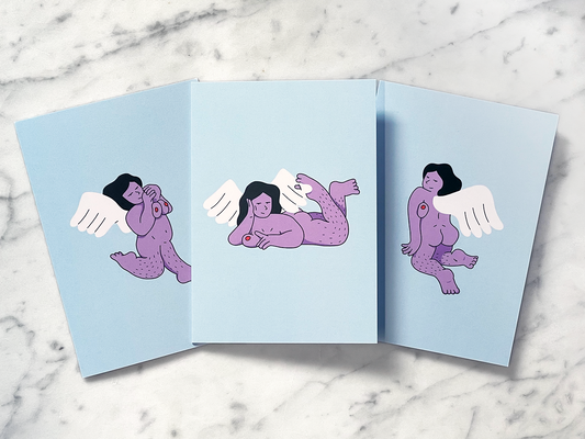 'Angels like you' Greeting Cards and Pin