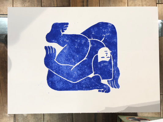 Confinement II Linocut print