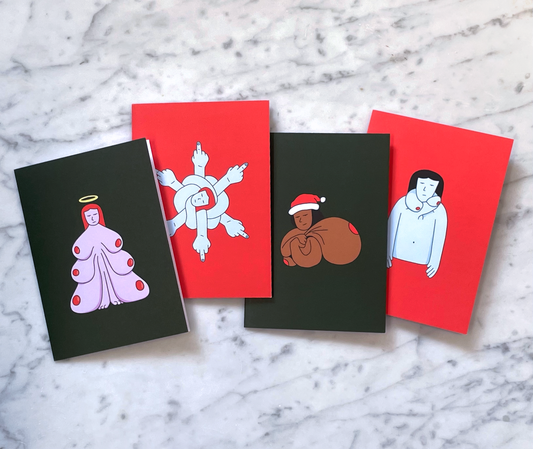 Classic Holiday Greeting Cards 4 Pack